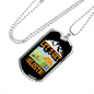 Camper Necklace Let's Get Lost Necklace Stainless Steel or 18k Gold Dog Tag 24" Chain-Express Your Love Gifts