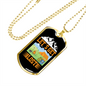 Camper Necklace Let's Get Lost Necklace Stainless Steel or 18k Gold Dog Tag 24" Chain-Express Your Love Gifts