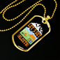 Camper Necklace Let's Get Lost Necklace Stainless Steel or 18k Gold Dog Tag 24" Chain-Express Your Love Gifts
