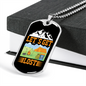 Camper Necklace Let's Get Lost Necklace Stainless Steel or 18k Gold Dog Tag 24" Chain-Express Your Love Gifts