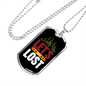 Camper Necklace Let's Get Lost Red White Necklace Stainless Steel or 18k Gold Dog Tag 24" Chain-Express Your Love Gifts