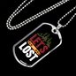 Camper Necklace Let's Get Lost Red White Necklace Stainless Steel or 18k Gold Dog Tag 24" Chain-Express Your Love Gifts