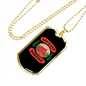 Camper Necklace Let's Get Roasted Necklace Stainless Steel or 18k Gold Dog Tag 24" Chain-Express Your Love Gifts