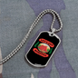 Camper Necklace Let's Get Roasted Necklace Stainless Steel or 18k Gold Dog Tag 24" Chain-Express Your Love Gifts