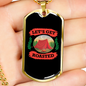 Camper Necklace Let's Get Roasted Necklace Stainless Steel or 18k Gold Dog Tag 24" Chain-Express Your Love Gifts