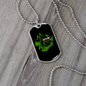 Camper Necklace Let's Get Toasted Green Necklace Stainless Steel or 18k Gold Dog Tag 24" Chain-Express Your Love Gifts