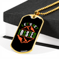 Camper Necklace Let's Get Toasted Mountain Necklace Stainless Steel or 18k Gold Dog Tag 24" Chain-Express Your Love Gifts