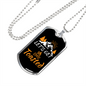 Camper Necklace Let's Get Toasted Necklace Stainless Steel or 18k Gold Dog Tag 24" Chain-Express Your Love Gifts