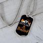 Camper Necklace Let's Get Toasted Necklace Stainless Steel or 18k Gold Dog Tag 24" Chain-Express Your Love Gifts