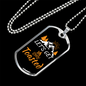 Camper Necklace Let's Get Toasted Necklace Stainless Steel or 18k Gold Dog Tag 24" Chain-Express Your Love Gifts