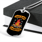 Camper Necklace Let's Go Camping Campfire Necklace Stainless Steel or 18k Gold Dog Tag 24" Chain-Express Your Love Gifts