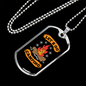 Camper Necklace Let's Go Camping Campfire Necklace Stainless Steel or 18k Gold Dog Tag 24" Chain-Express Your Love Gifts