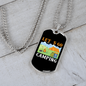 Camper Necklace Let's Go Camping Campsite Necklace Stainless Steel or 18k Gold Dog Tag 24" Chain-Express Your Love Gifts