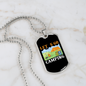 Camper Necklace Let's Go Camping Campsite Necklace Stainless Steel or 18k Gold Dog Tag 24" Chain-Express Your Love Gifts