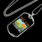 Camper Necklace Let's Go Camping Campsite Necklace Stainless Steel or 18k Gold Dog Tag 24" Chain-Express Your Love Gifts