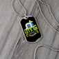 Camper Necklace Let's Go Camping Necklace Stainless Steel or 18k Gold Dog Tag 24" Chain-Express Your Love Gifts