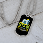 Camper Necklace Let's Go Camping Necklace Stainless Steel or 18k Gold Dog Tag 24" Chain-Express Your Love Gifts