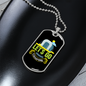 Camper Necklace Let's Go Camping Necklace Stainless Steel or 18k Gold Dog Tag 24" Chain-Express Your Love Gifts