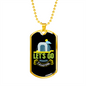 Camper Necklace Let's Go Camping Necklace Stainless Steel or 18k Gold Dog Tag 24" Chain-Express Your Love Gifts