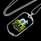 Camper Necklace Let's Go Camping Necklace Stainless Steel or 18k Gold Dog Tag 24" Chain-Express Your Love Gifts