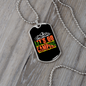 Camper Necklace Let's Go Camping Red Necklace Stainless Steel or 18k Gold Dog Tag 24" Chain-Express Your Love Gifts