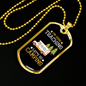 Camper Necklace Let's Go Camping White Necklace Stainless Steel or 18k Gold Dog Tag 24" Chain-Express Your Love Gifts