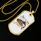 Camper Necklace Let's Go Hike Necklace Stainless Steel or 18k Gold Dog Tag 24" Chain-Express Your Love Gifts