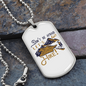 Camper Necklace Let's Go Hike Necklace Stainless Steel or 18k Gold Dog Tag 24" Chain-Express Your Love Gifts
