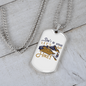Camper Necklace Let's Go Hike Necklace Stainless Steel or 18k Gold Dog Tag 24" Chain-Express Your Love Gifts