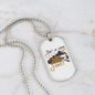 Camper Necklace Let's Go Hike Necklace Stainless Steel or 18k Gold Dog Tag 24" Chain-Express Your Love Gifts