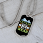 Camper Necklace Let's Go to Weak WiFi Necklace Stainless Steel or 18k Gold Dog Tag 24" Chain-Express Your Love Gifts