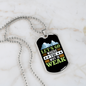 Camper Necklace Let's Go to Weak WiFi Necklace Stainless Steel or 18k Gold Dog Tag 24" Chain-Express Your Love Gifts