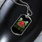 Camper Necklace Let's Just Go Red Tent Necklace Stainless Steel or 18k Gold Dog Tag 24" Chain-Express Your Love Gifts