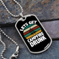 Camper Necklace Lets Get Campfire Drunk Necklace Stainless Steel or 18k Gold Dog Tag 24" Chain-Express Your Love Gifts
