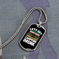 Camper Necklace Lets Get Campfire Drunk Necklace Stainless Steel or 18k Gold Dog Tag 24" Chain-Express Your Love Gifts