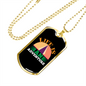 Camper Necklace Life is an Adventure Necklace Stainless Steel or 18k Gold Dog Tag 24" Chain-Express Your Love Gifts