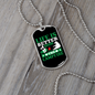 Camper Necklace Life is Better Around the Campfire Green Necklace Stainless Steel or 18k Gold Dog Tag 24" Chain-Express Your Love Gifts