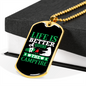 Camper Necklace Life is Better Around the Campfire Green Necklace Stainless Steel or 18k Gold Dog Tag 24" Chain-Express Your Love Gifts