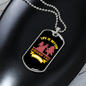 Camper Necklace Life is Better Around The Campfire Pink Necklace Stainless Steel or 18k Gold Dog Tag 24" Chain-Express Your Love Gifts