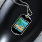 Camper Necklace Life Is Better Beach Necklace Stainless Steel or 18k Gold Dog Tag 24" Chain-Express Your Love Gifts