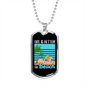 Camper Necklace Life Is Better Beach Necklace Stainless Steel or 18k Gold Dog Tag 24" Chain-Express Your Love Gifts