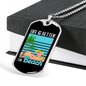 Camper Necklace Life Is Better Beach Necklace Stainless Steel or 18k Gold Dog Tag 24" Chain-Express Your Love Gifts