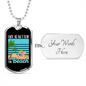 Camper Necklace Life Is Better Beach Necklace Stainless Steel or 18k Gold Dog Tag 24" Chain-Express Your Love Gifts