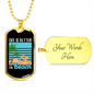 Camper Necklace Life Is Better Beach Necklace Stainless Steel or 18k Gold Dog Tag 24" Chain-Express Your Love Gifts