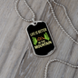 Camper Necklace Life is Better in The Mountain Green Necklace Stainless Steel or 18k Gold Dog Tag 24" Chain-Express Your Love Gifts