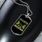 Camper Necklace Life is Better in The Mountain Green Necklace Stainless Steel or 18k Gold Dog Tag 24" Chain-Express Your Love Gifts