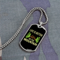 Camper Necklace Life is Better in The Mountain Green Necklace Stainless Steel or 18k Gold Dog Tag 24" Chain-Express Your Love Gifts