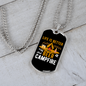 Camper Necklace Life is Better Necklace Stainless Steel or 18k Gold Dog Tag 24" Chain-Express Your Love Gifts