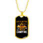 Camper Necklace Life is Better Necklace Stainless Steel or 18k Gold Dog Tag 24" Chain-Express Your Love Gifts