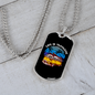 Camper Necklace Life Is Fantastic Necklace Stainless Steel or 18k Gold Dog Tag 24" Chain-Express Your Love Gifts